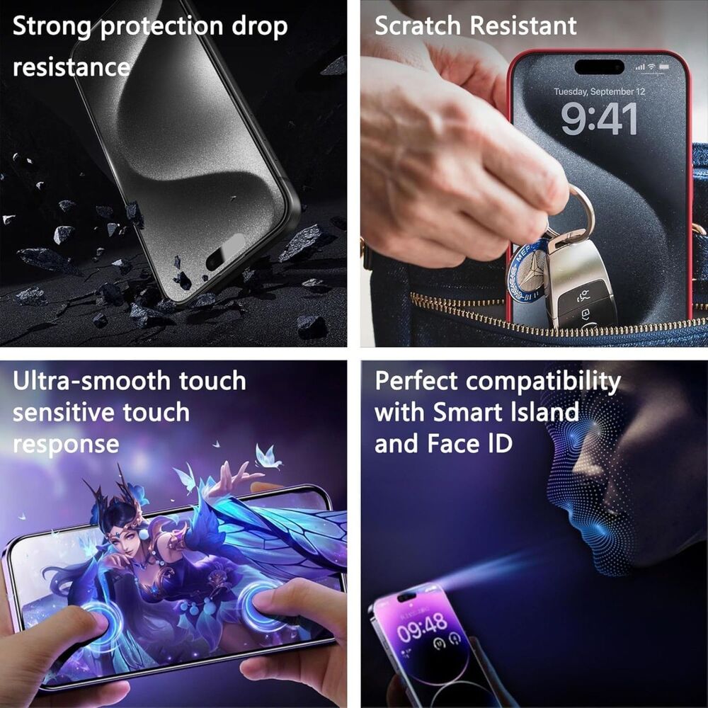 2-Pack Matte Screen Protector for iPhone 17 Pro Max (6.9") - Picture 5 of 6